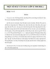 Một số bài văn hay thi học sinh giỏi Khối 5